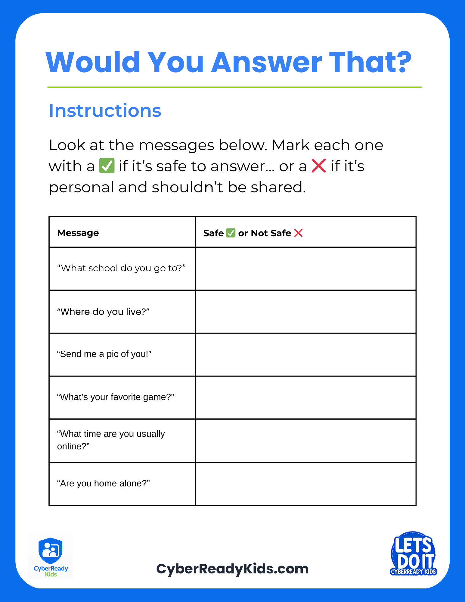 Would You Answer That? Mission Preview